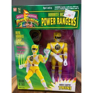Vintage Mighty Morphin Power Rangers Karate Action Trini Yellow Ranger 8" Figure